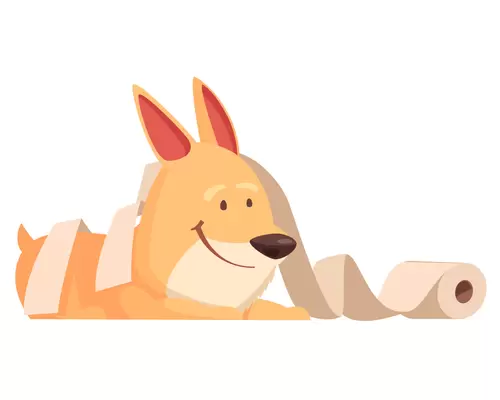 宠物狗-玩耍-纸插图