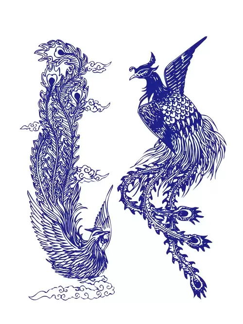 青花瓷图案插图