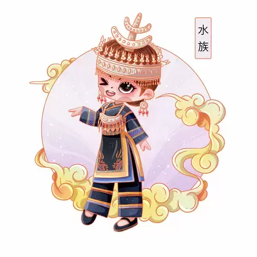 中国56个民族服饰-水族插图