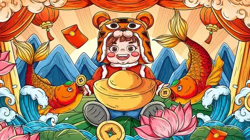 新年贺卡插图