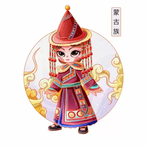 中国56个民族服饰-蒙古族插图