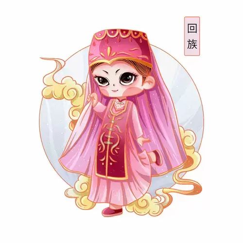 中国56个民族服饰-回族插图