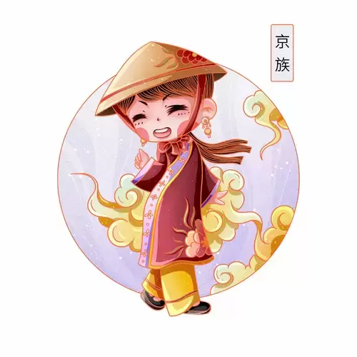 中国56个民族服饰-京族插图
