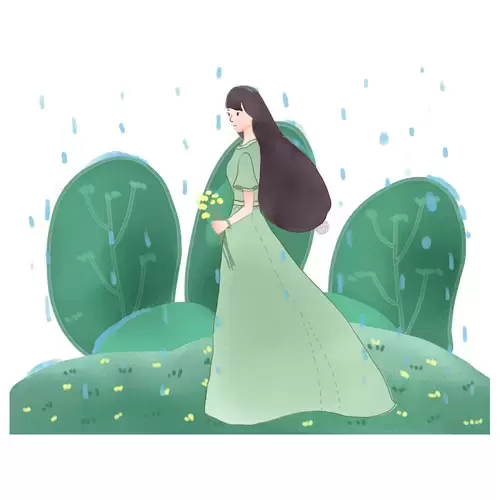 清明节-雨中送花插图