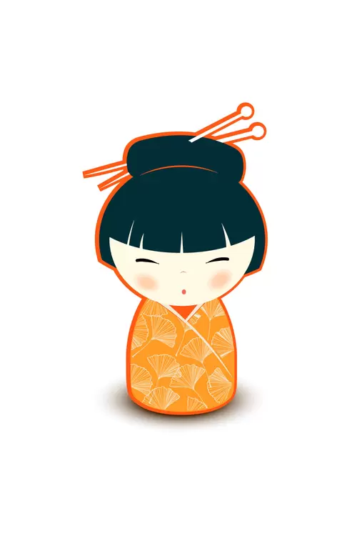 和服娃娃-Q版-女孩插图