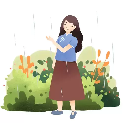 清明节-雨中散步插图