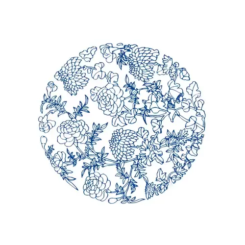 青花瓷图案插图
