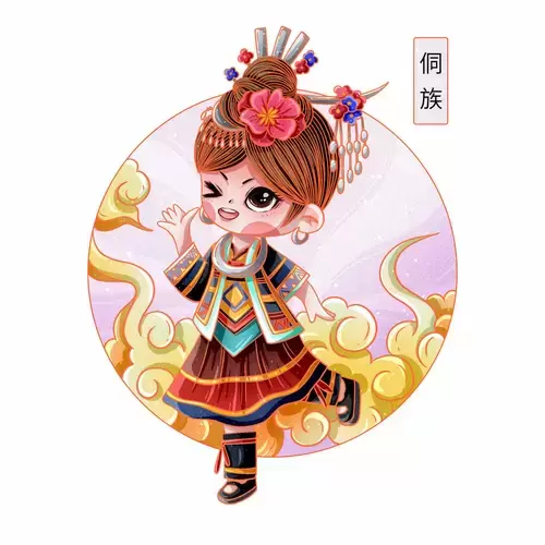 中国56个民族服饰-侗族插图