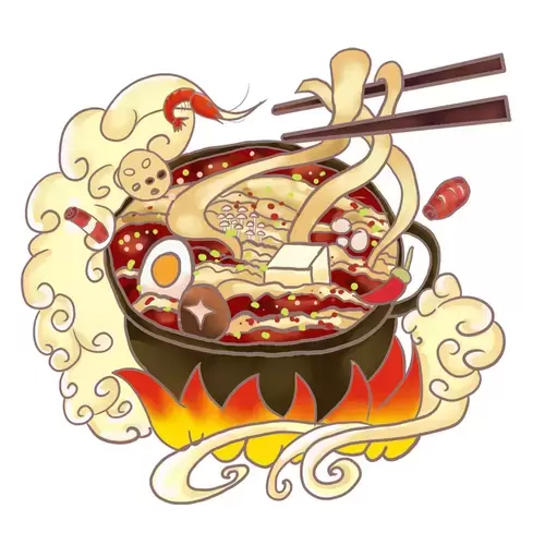 中华美食-砂锅面插图