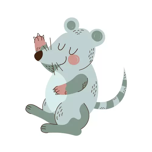 卡通动物-小老鼠插图