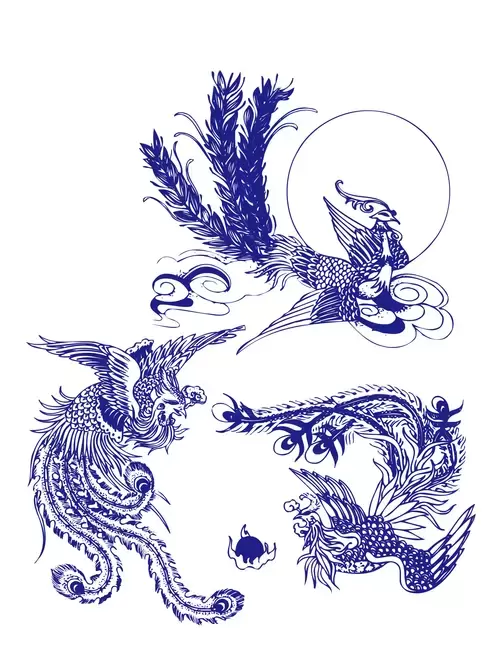 青花瓷图案插图