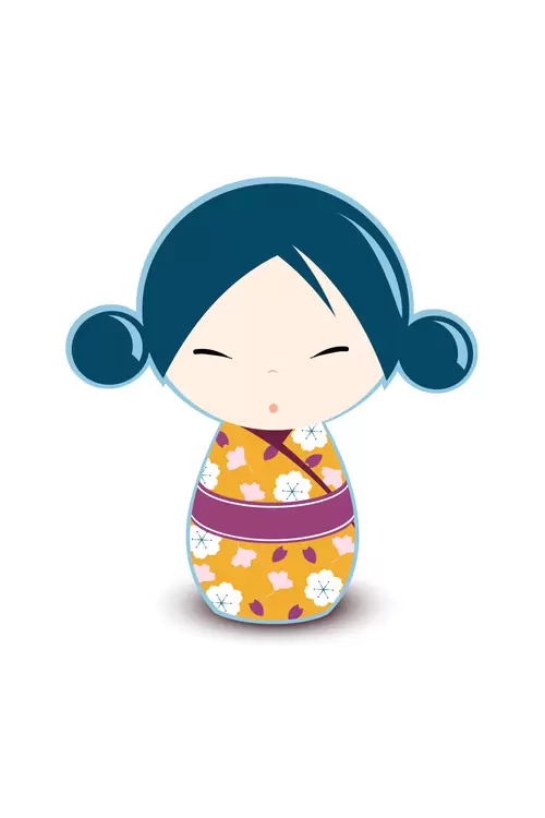和服娃娃-Q版-女孩插图