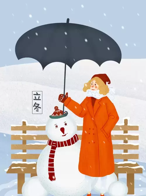 立冬-雪人朋友插图
