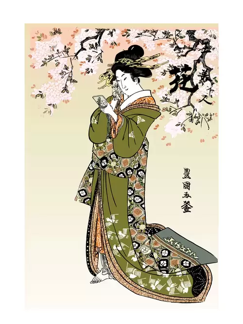 日本浮世绘插图
