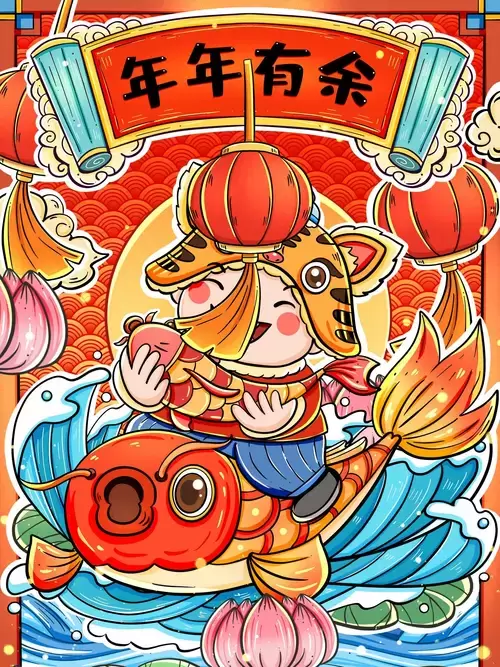 新年贺卡插图