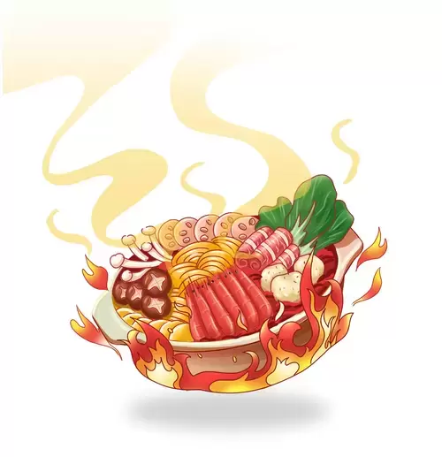 中华美食-火锅插图