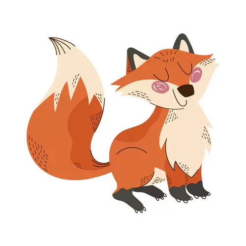 卡通动物-狐狸插图