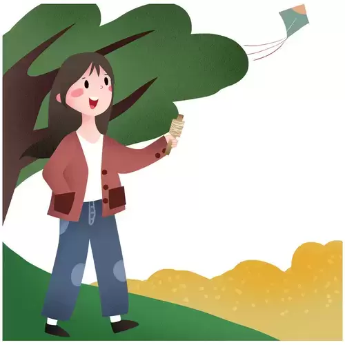 清明节-在野外放风筝插图