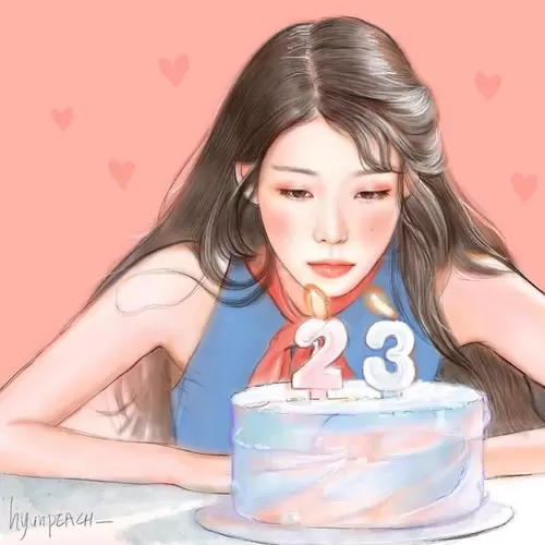 漂亮女孩-生日快乐-蛋糕插图