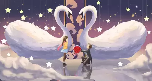 情人节-浪漫求婚时刻插图