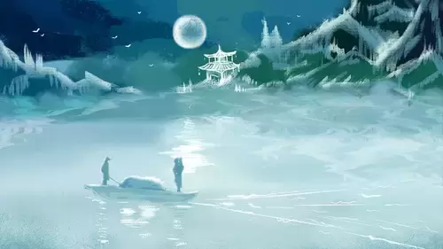 中国古建-月下湖舟插图