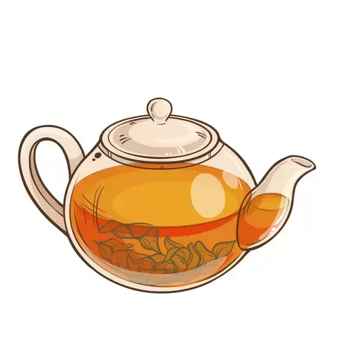 茶具插图-玻璃茶壶插图