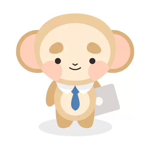 校园动物-小猴-笔记本-去上课插图