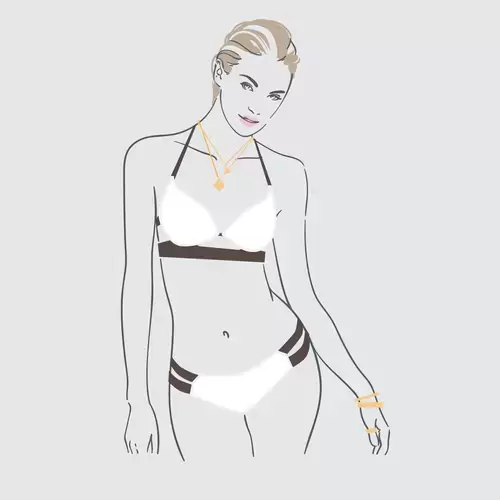 卡通头像-穿泳装的女人插图