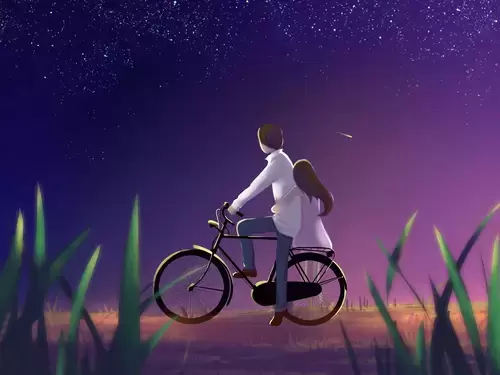 情人节-单车上的爱情故事插图