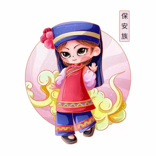 中国56个民族服饰-保安族插图