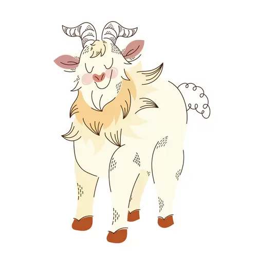 卡通动物-山羊插图