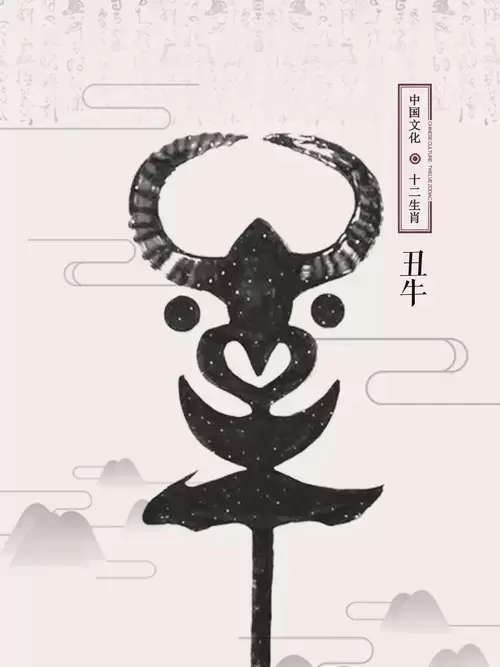 十二生肖-牛-汉字象形画插图