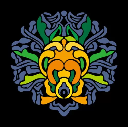 圆形藻井图案插图