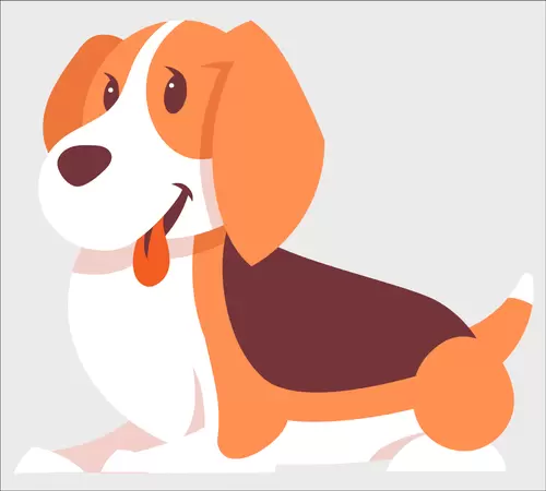 可爱动物-狗狗插图