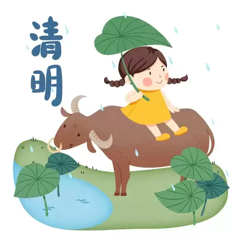 清明节-雨中放牛插图