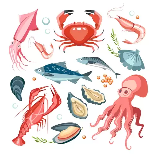 海鲜食材图标大全插图